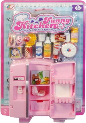 Accessoires voor poppen – koelkast met keukenspulletjes