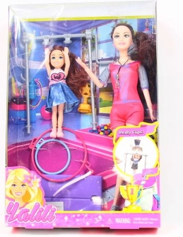 Gymnast doll with horizontal bar