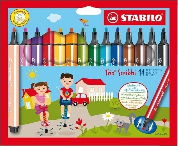 STABILO Trio Scribbi set viltstiften voor kinderen