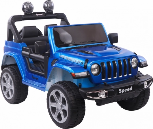 Ride-on battery car blue lacquered 4x4