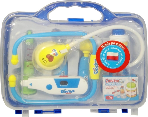 Set de médecin avec module vocal polonais et stéthoscope lumineux