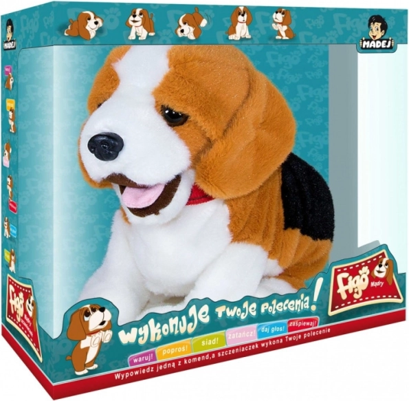Interactive plush beagle Figo with voice commands