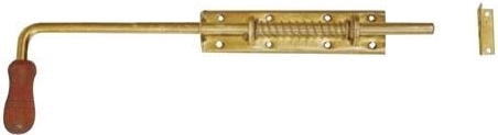 Verrou à ressort avec embout en bois 260 × 50 mm