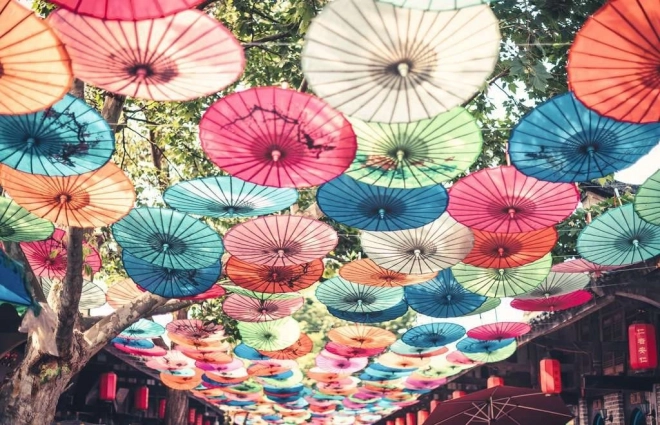 Ravensburger Puzzle Moment Umbrellas 200 pieces