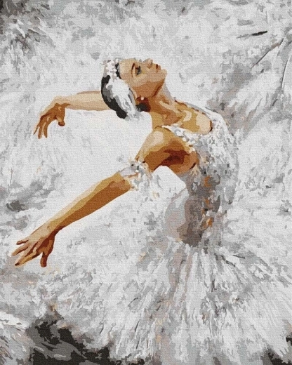 Diamond Painting Ballerina in White 30 × 40 cm NORIMPEX