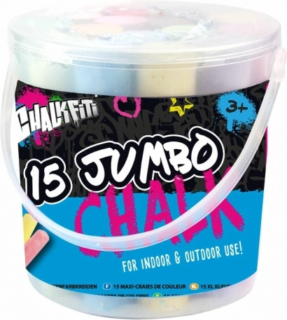 Jumbo Kreiden im Eimer 15 Farben