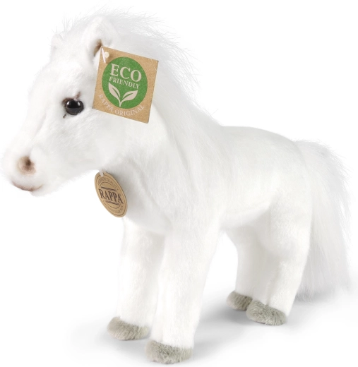 Witte pluche paard 24 cm eco-vriendelijk