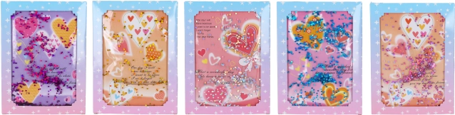 Notebook 15 × 21 cm with heart and glitter in liquid, 80 sheets