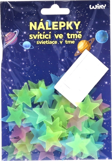 Stickers 12x17 cm lichtgevend in het donker Sterren, 60 stuks