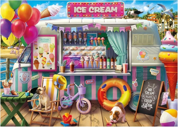 Puzzle EDUCA – camion de glaces, 500 pièces