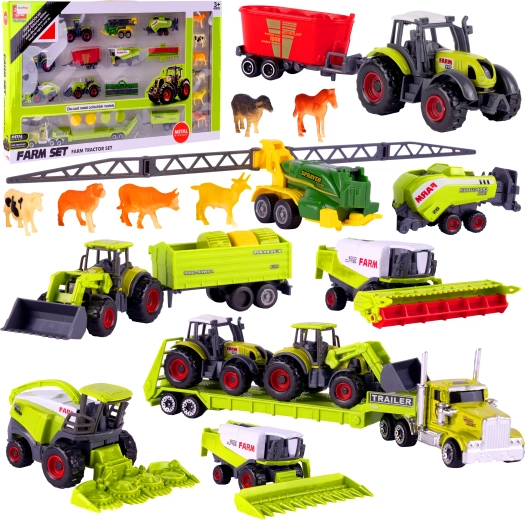Machines agricoles et tracteurs en métal 1:64 – set de jeu pour enfants