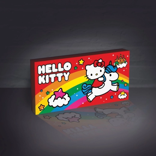 Tableau lumineux Hello Kitty pour mur avec licorne