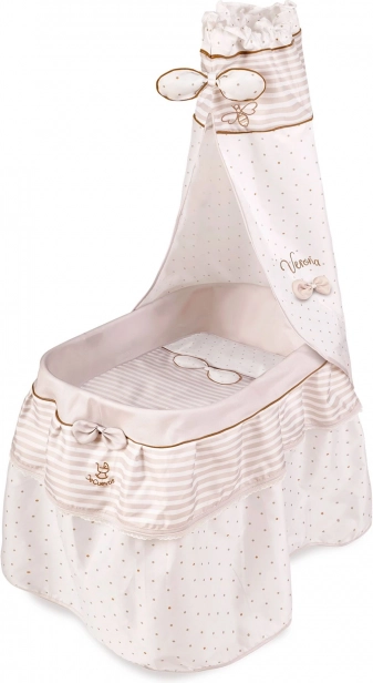 Mobile doll crib with canopy and duvet Verona