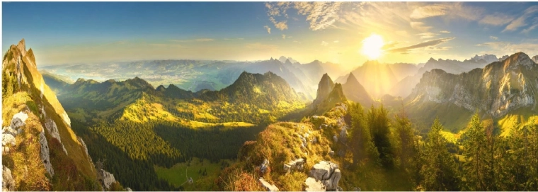 Dino panoramische puzzel Zwitserse herfst 6000 stukjes