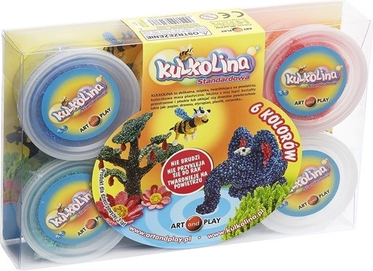 Colored modeling clay Kulkolina, 6 colors