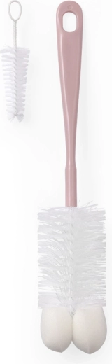 BabyOno brosse pour biberons avec mini brosse – rose