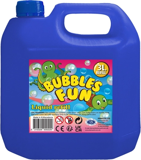 Recharge de liquide à bulles 3 L en bidon plastique