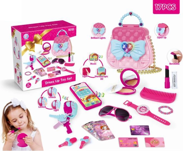 Set beauté dans un sac à main avec smartphone