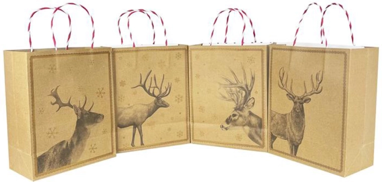 Sac cadeau en papier de Noël 40 × 30 × 12 cm, assortiment de motifs