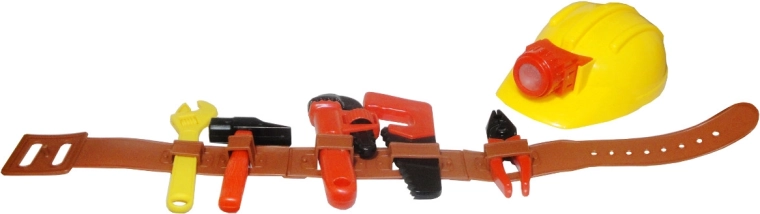 Ceinture pour enfant avec outils et casque de protection