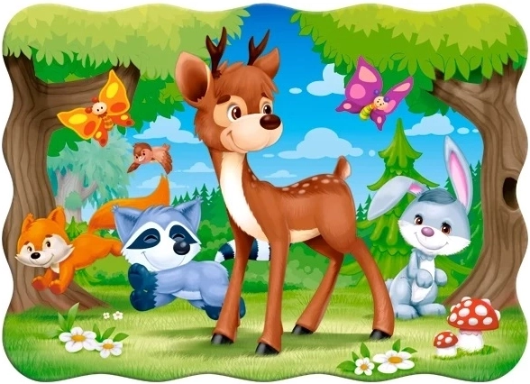 Puzzle 30 pieces Deer and Friends