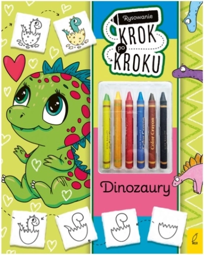 Dinosaurs – Step-by-step drawing with colored pencils