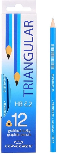 CONCORDE Graphite Triangular Pencils HB, 12 pcs