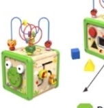 Babu Wooden Frog Maze Cube 5-in-1