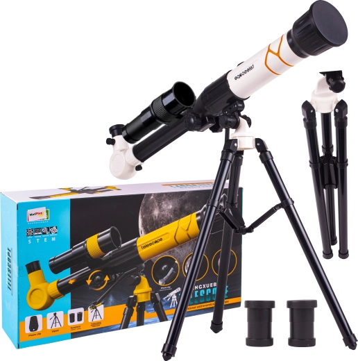 Astronomische telescoop voor beginners met statief en oculairs