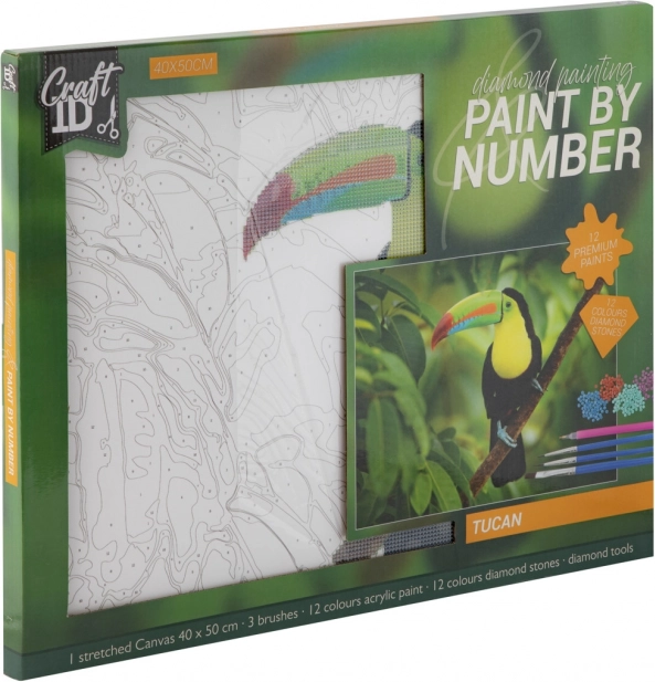 Diamantschilderen Toekan 40x50 cm