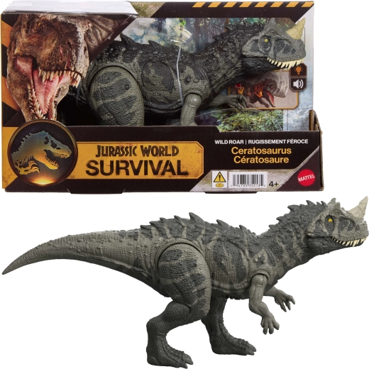 Interactive dinosaur figure JURASSIC WORLD Survival Ceratosaurus 30 cm