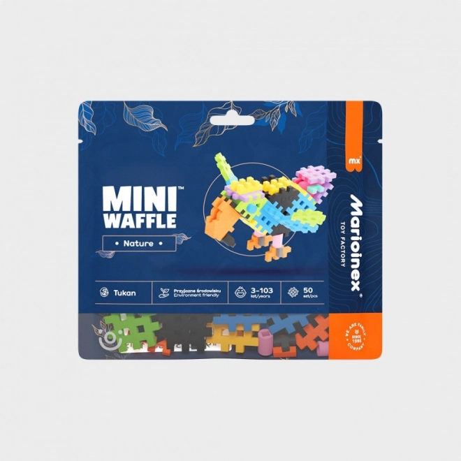 Klocki Mini Waffle Nature – toucan, 50 pièces