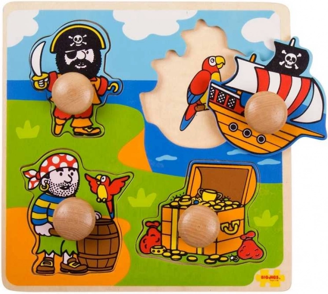 Inlegpuzzel Piraten van Bigjigs Toys