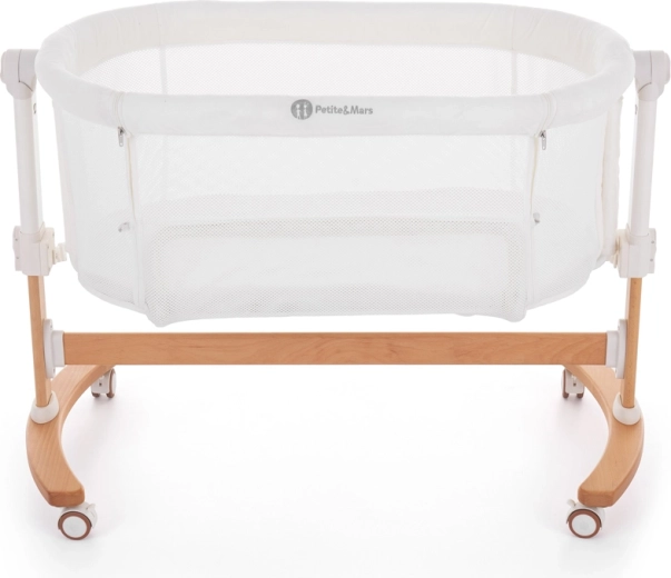 Glory 2-in-1 bedside crib with rocking function PETITE & MARS, cream