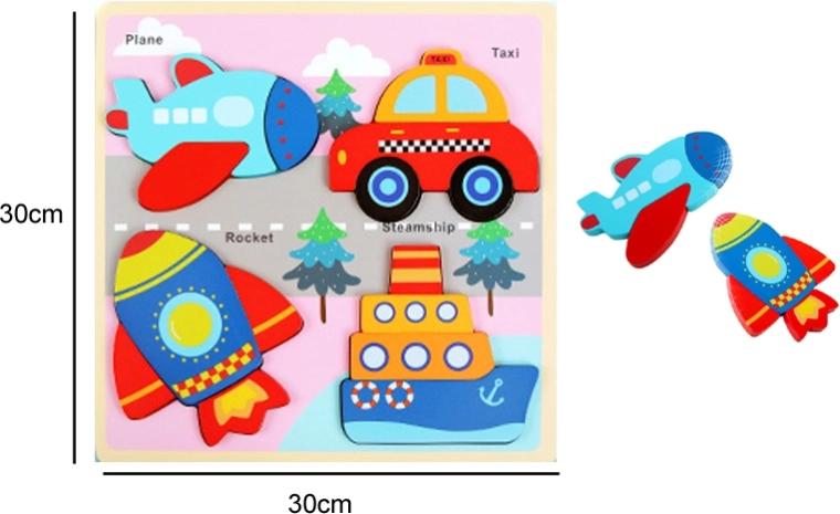 Holzpuzzle – Verkehrsmittel