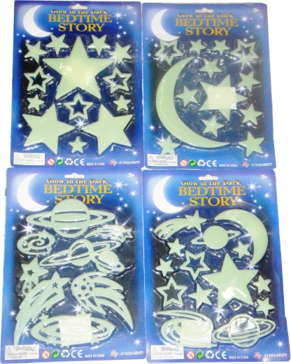 Lichtgevende stickers nachtelijke hemel – 4 soorten