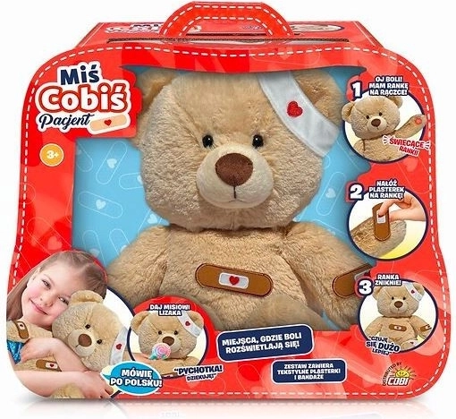 Maskot teddybeer Cobis Patiënt