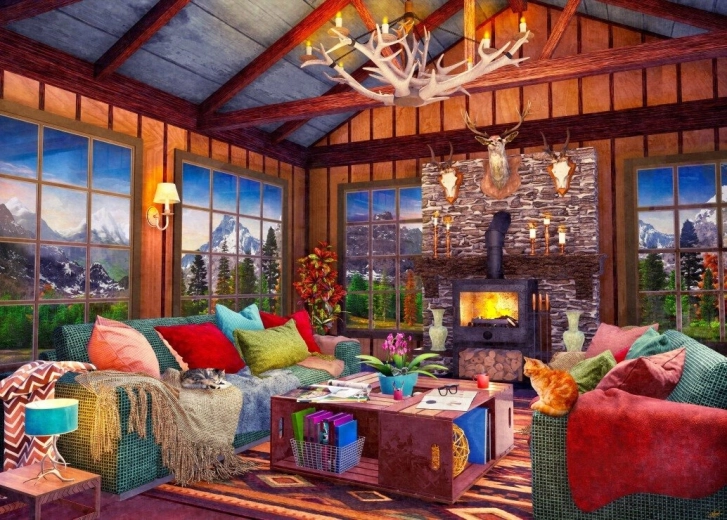 Puzzle Chalet de vacances 500 pièces BLUEBIRD