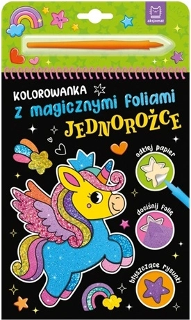 Coloring Book with Magic Foils: Unicorns