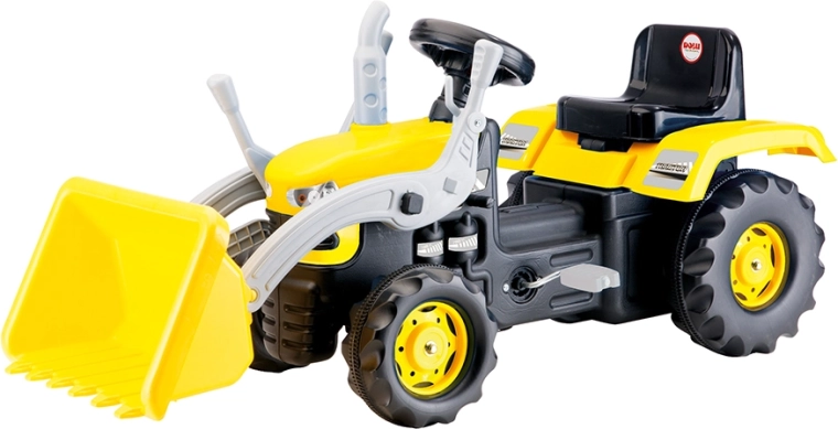 Large pedal tractor with excavator (yellow)