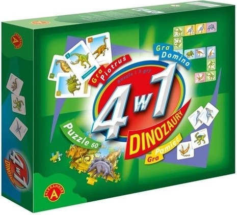 4-in-1 Spiele und Puzzle Dinosaurier