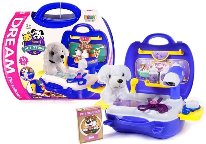 Children's Dog Salon Kit in a Suitcase
