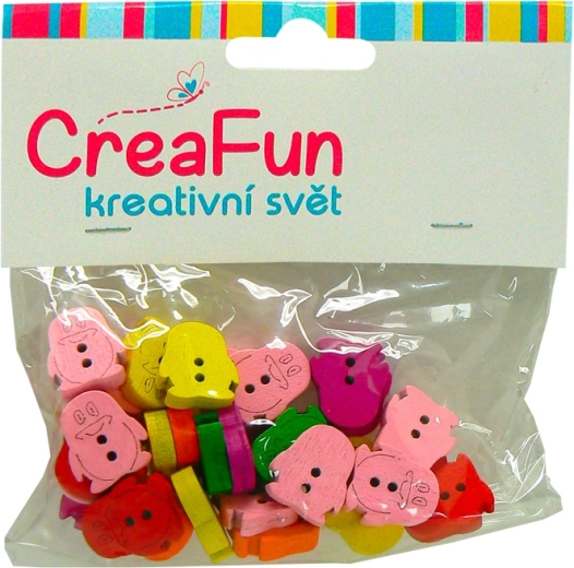 Perles en bois forme crayon 14 × 15 mm, 30 pcs