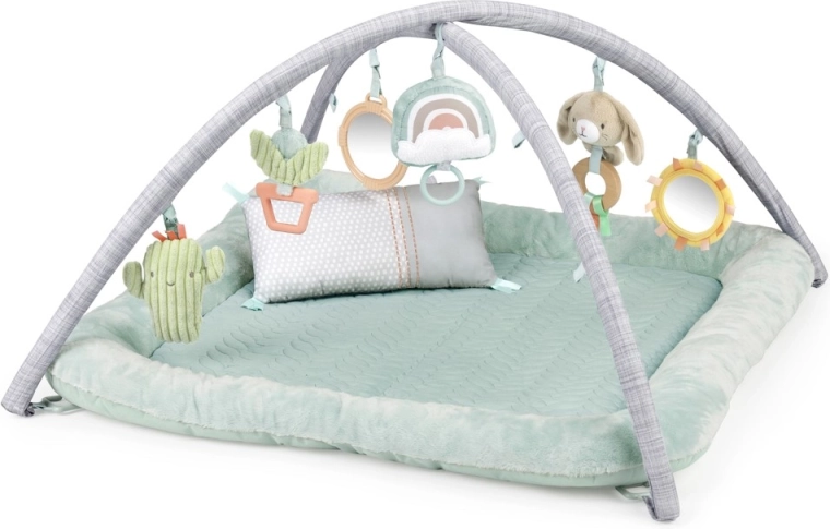 Ingenuity tapis d’éveil en peluche avec coussin Calm Springs