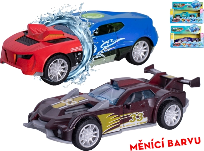 Voiture en métal 12 cm à inertie avec changement de couleur