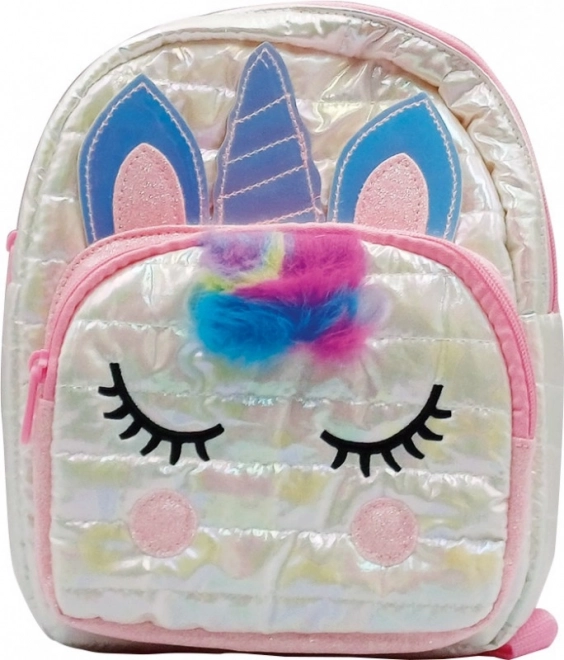 Puffy Unicorn Backpack white