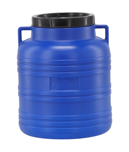 Kunststofffass 30 l mit Deckel und Griffen zur Fermentation und Lagerung von Lebensmitteln