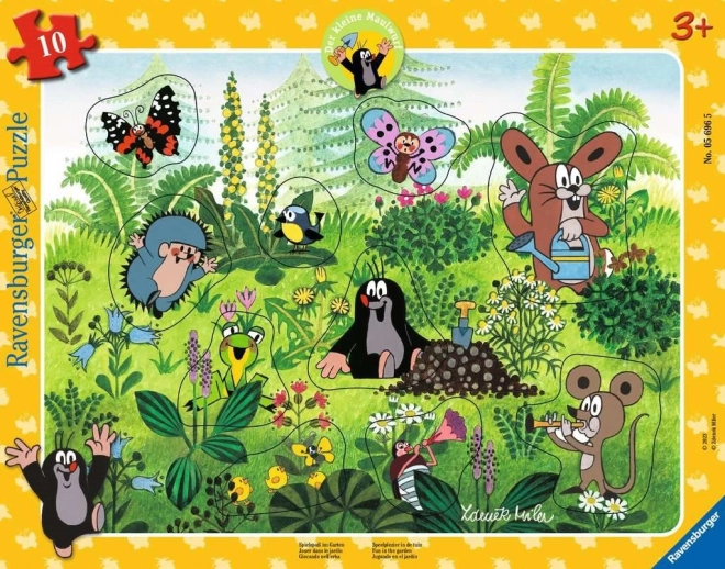 Ravensburger peg puzzle Little Mole – fun in the garden, 10 pieces
