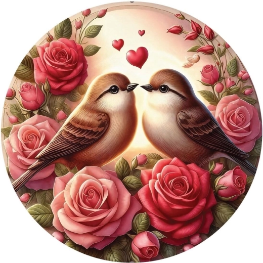 Puzzle rond Roses et amour 570 pièces