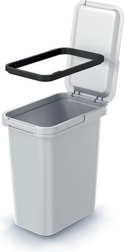 12 L Ash Gray Trash Can